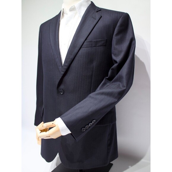 Brooks Brothers 1818 Madison Saxxon Navy Blue 100% Wool Blazer Made in USA 41R - Picture 5 of 12